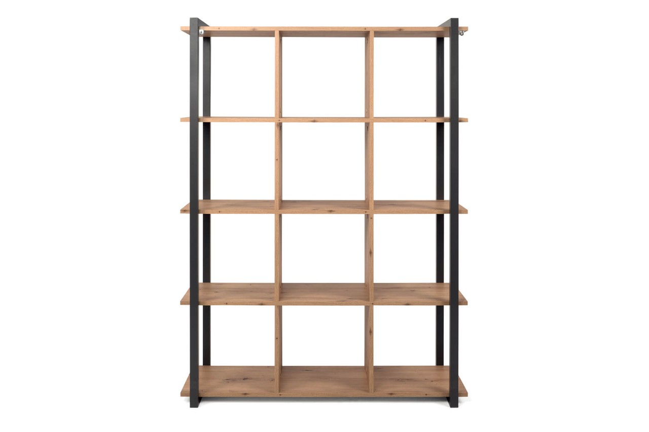 finori Regal Denver 107 cm Dekor Artisan Oak / anthrazit Bücherregal