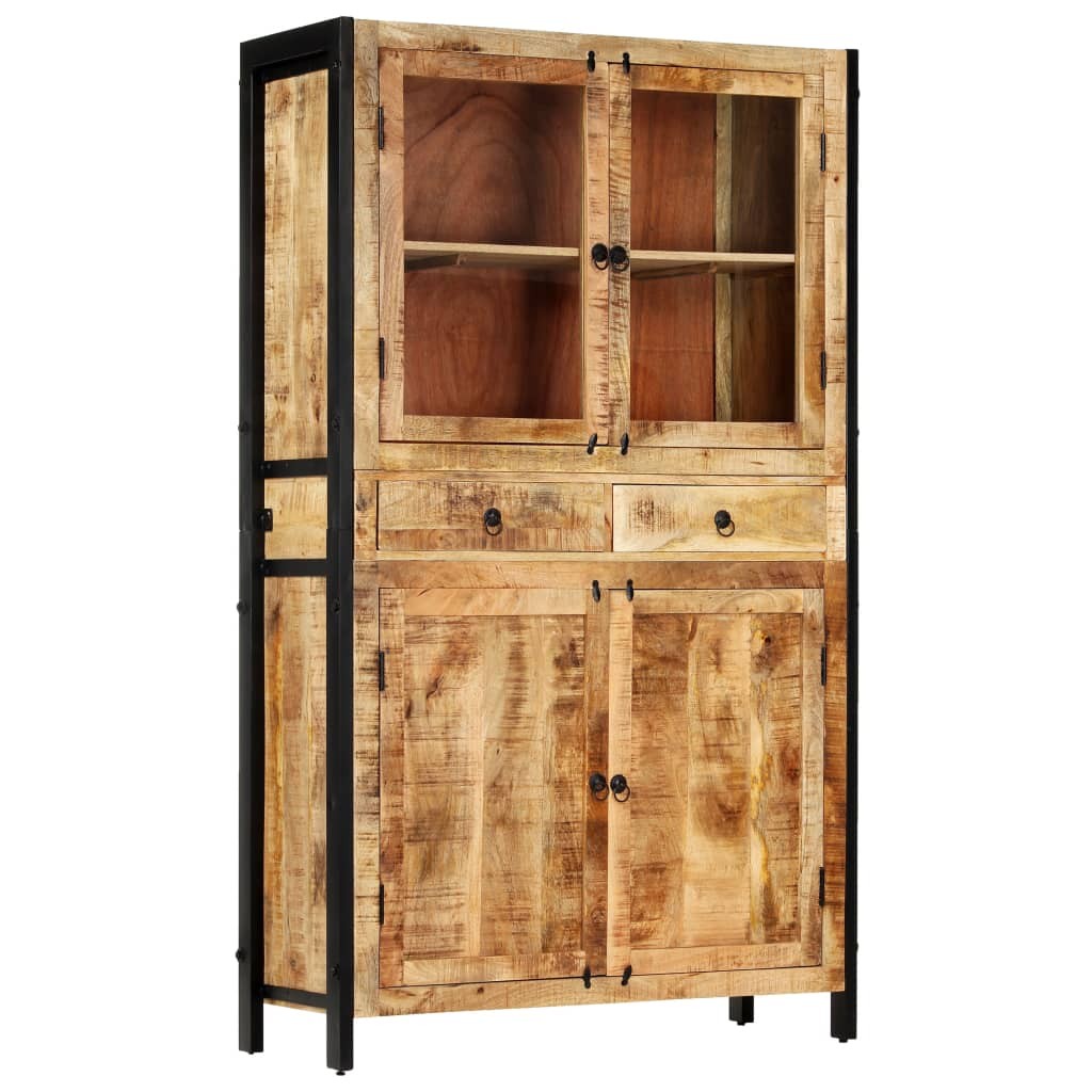 tinkaro Highboard TIMEA Massivholz Mango Kredenz Braun