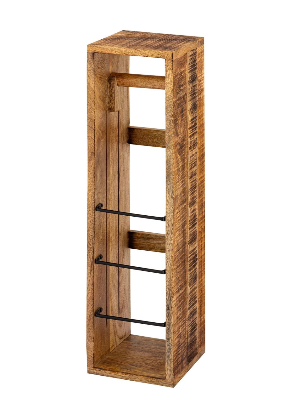 tinkaro Toilettenpapierhalter BOZENA Mangoholz Klopapierhalter Braun