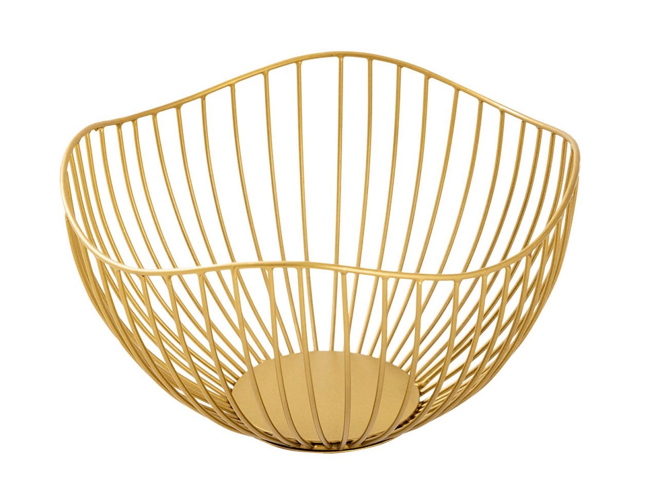 tinkaro Obstschale 2er-Set LAIDON Metall Brotkorb Obstkorb Gold