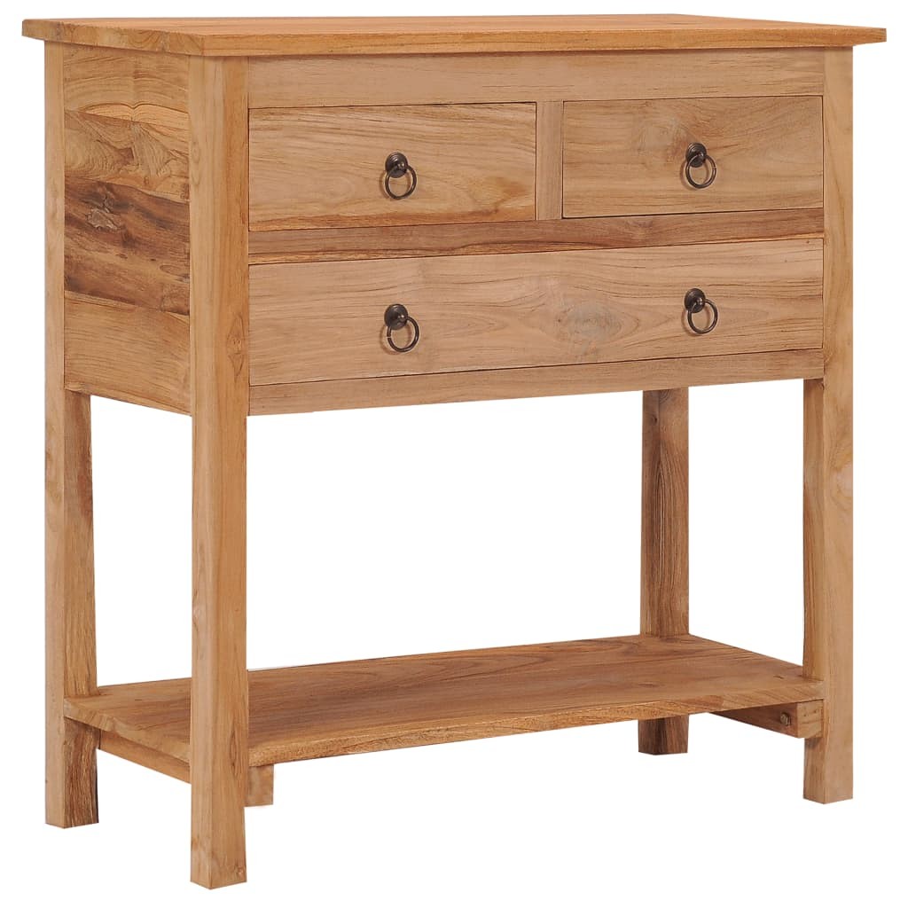 tinkaro Sideboard TINIS Massivholz Teak Küchenbeistelltisch Braun