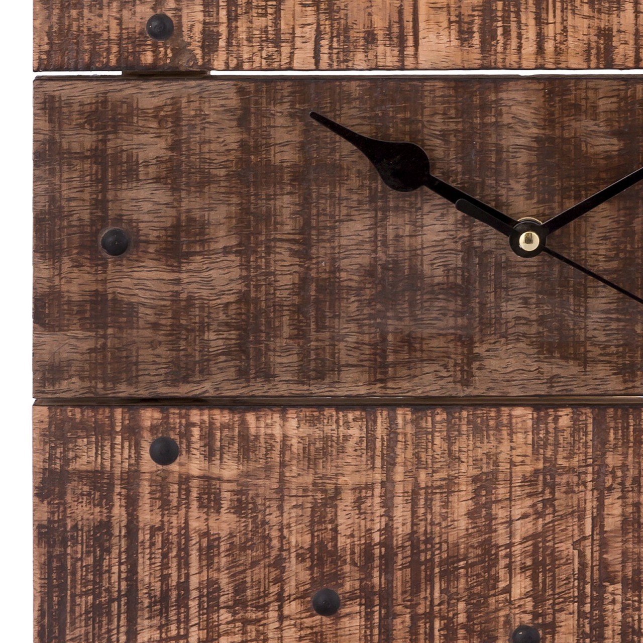 tinkaro Wohnzimmeruhr DEMETRIA Mangoholz Wanduhr Braun