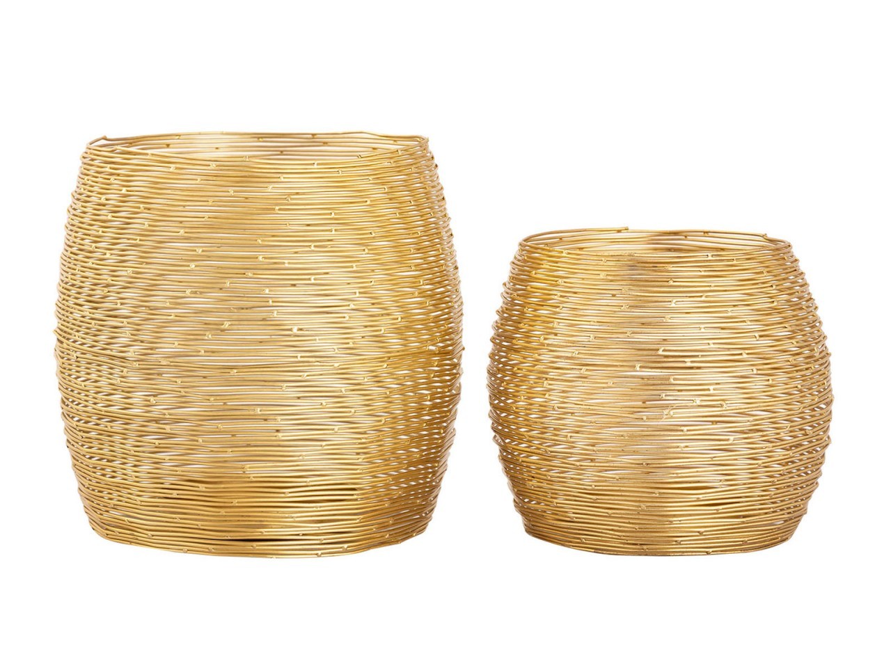 tinkaro Teelichthalter Set 2-teilig BESOR Aluminium Windlichter Gold