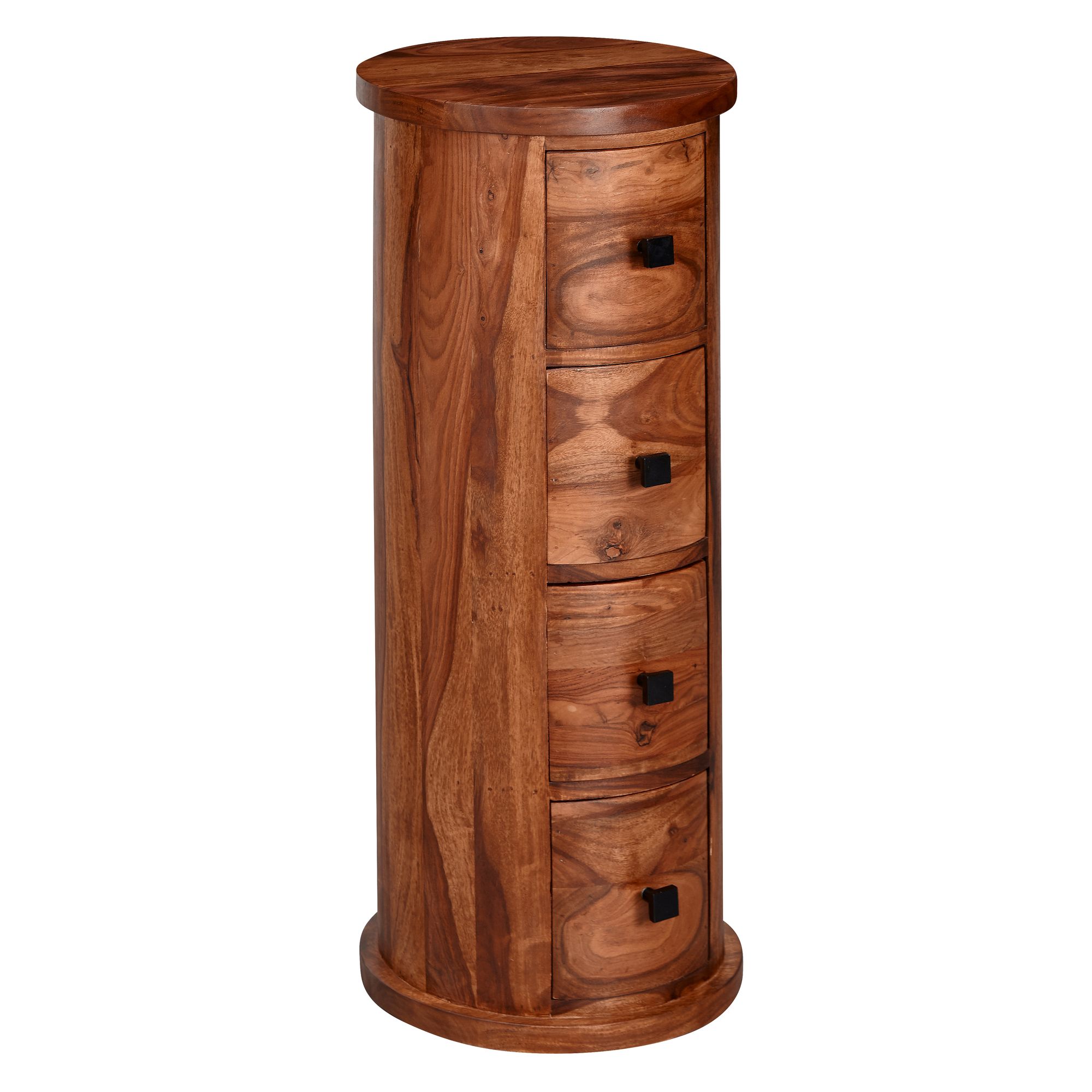 WOHNLING Design Sideboard Sheesham Massivholz mit 4 Schubladen