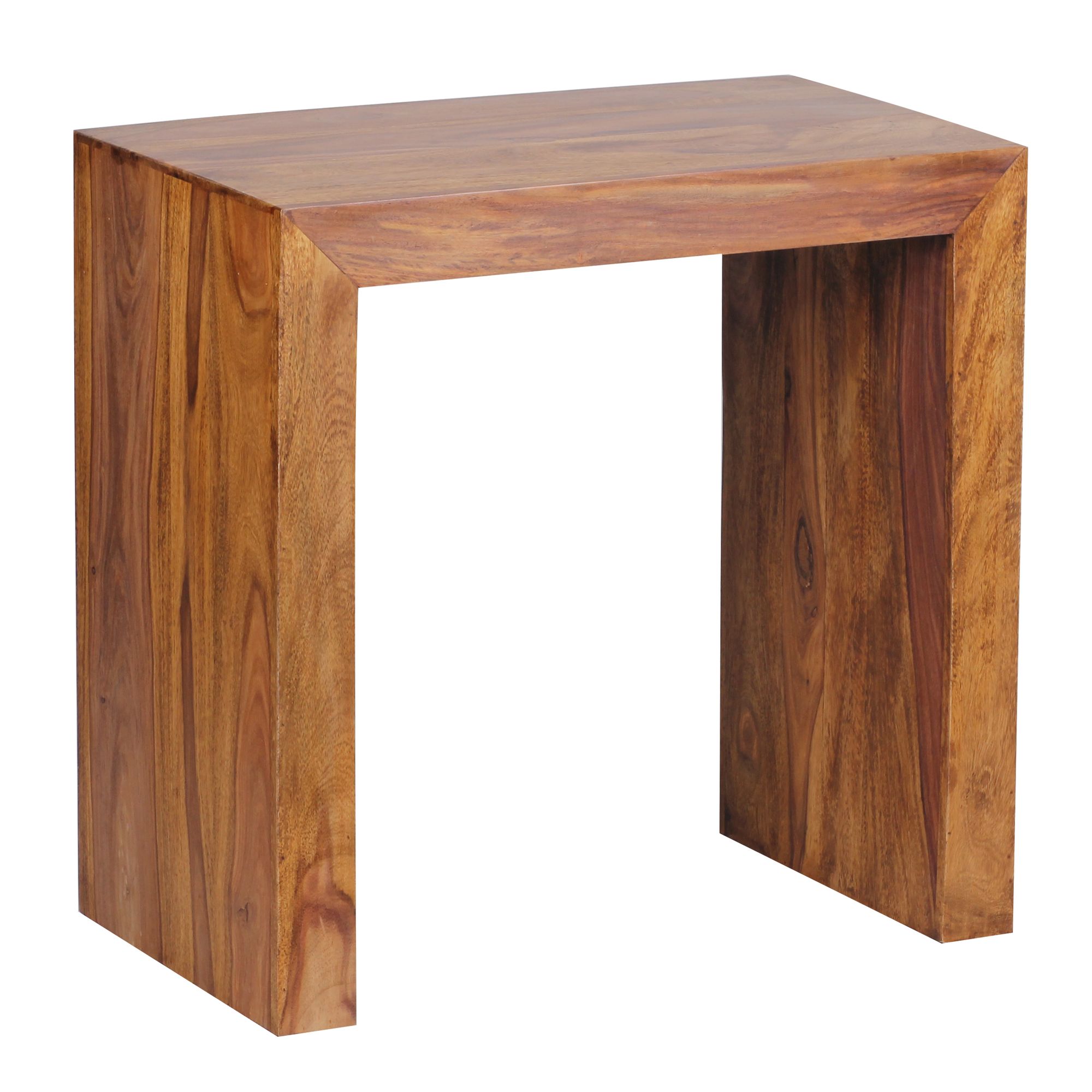 WOHNLING Beistelltisch MUMBAI Massiv-Holz Sheesham 60 x 35 cm