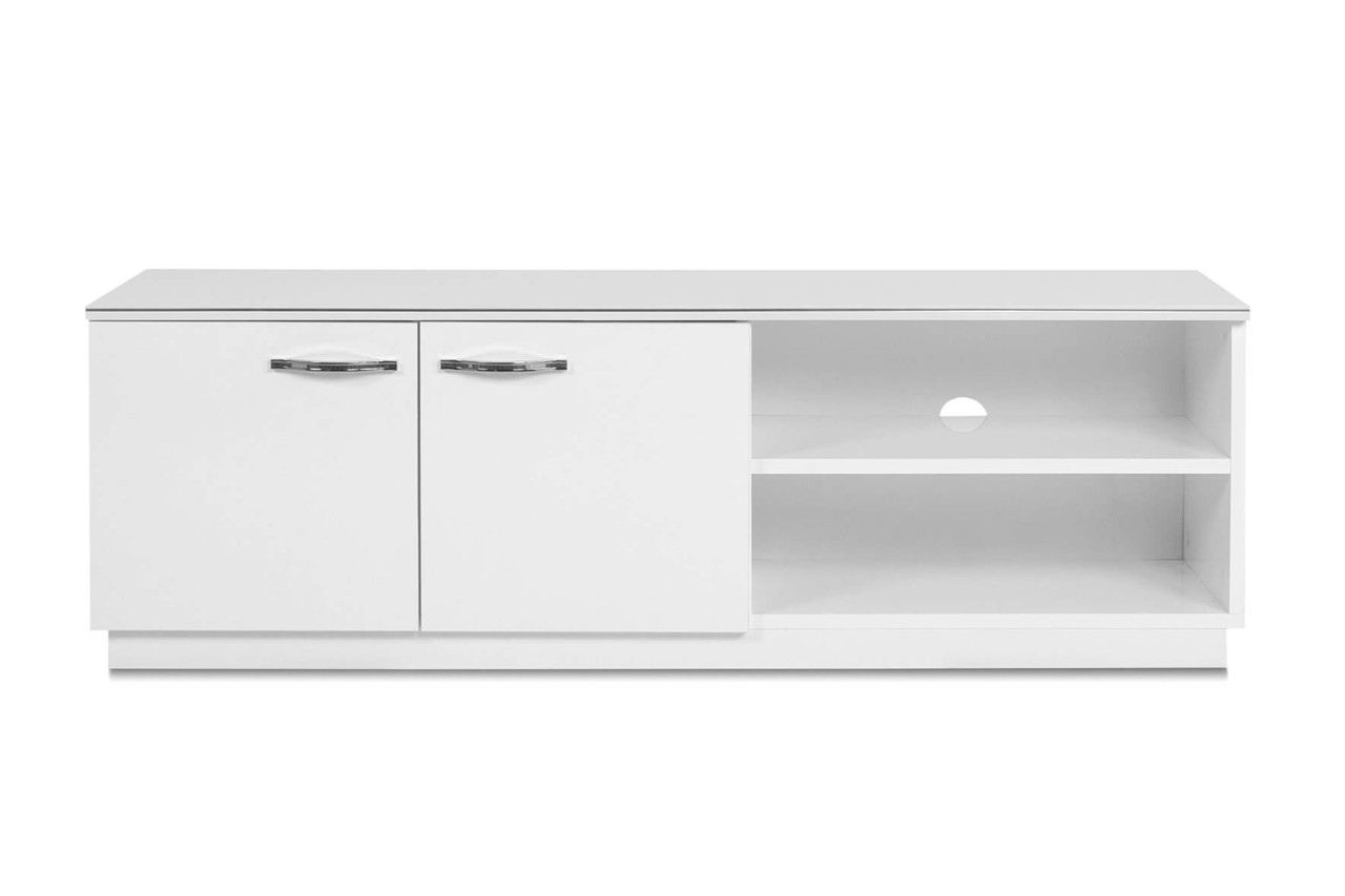 finori TV-Board Monaco Hochglanz Weiß 140 cm Wohnzimmerkommode Lowboard