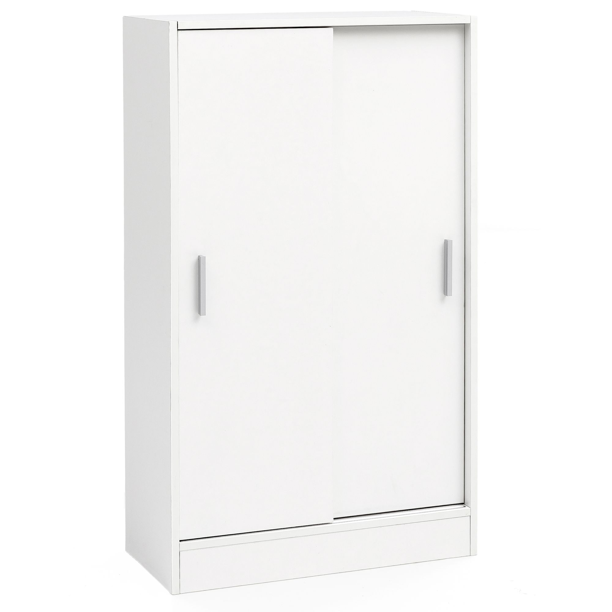 WOHNLING Aktenschrank Fina 60 x 107,5 x 28,5 cm Weiß | Design Mehrzweckschrank | Büroschrank