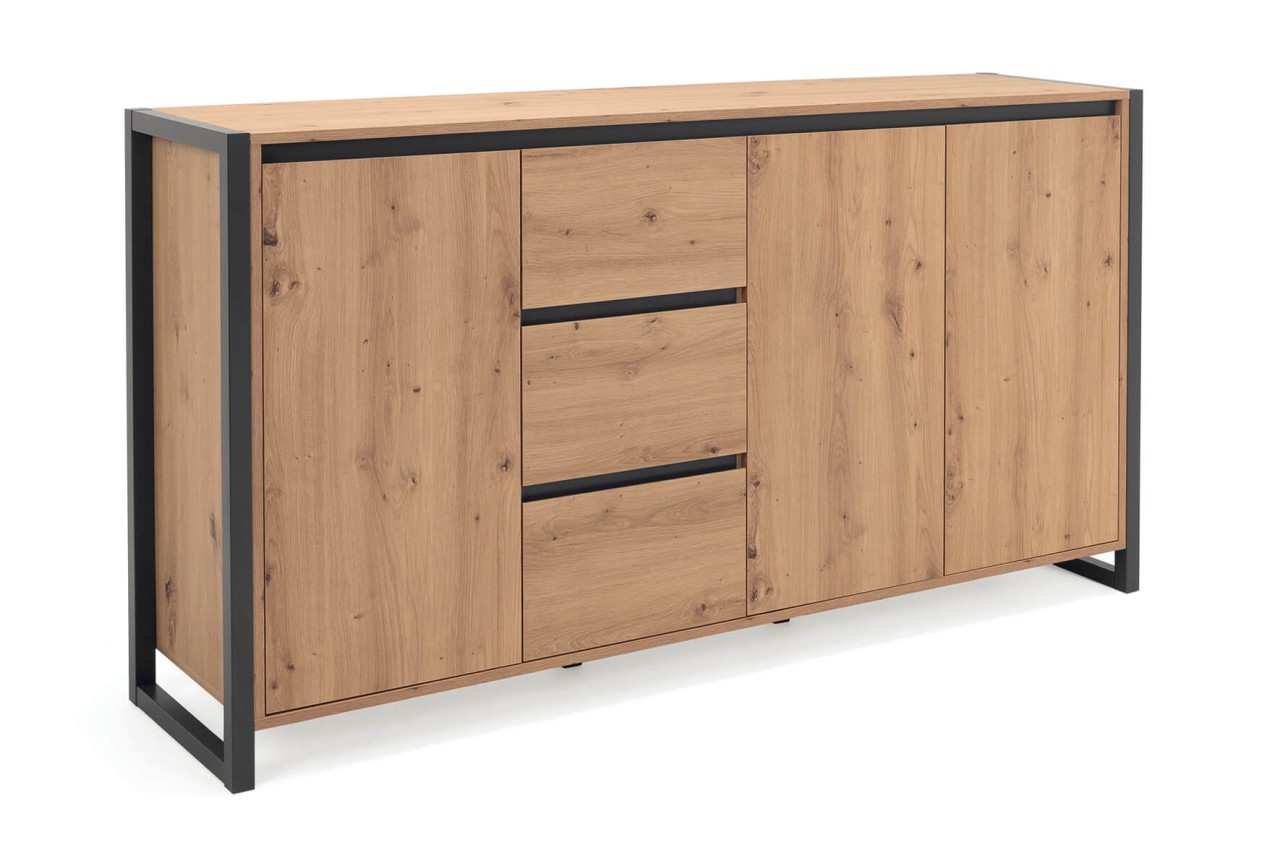 finori Sideboard Denver 160 cm Dekor Artisan Oak / anthrazit Kommode