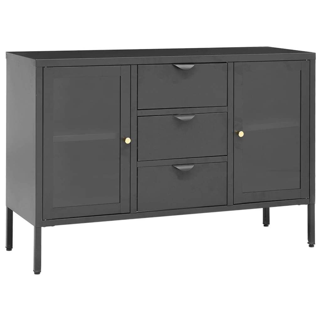 tinkaro Sideboard BALLUSH Stahl Kommode Grau