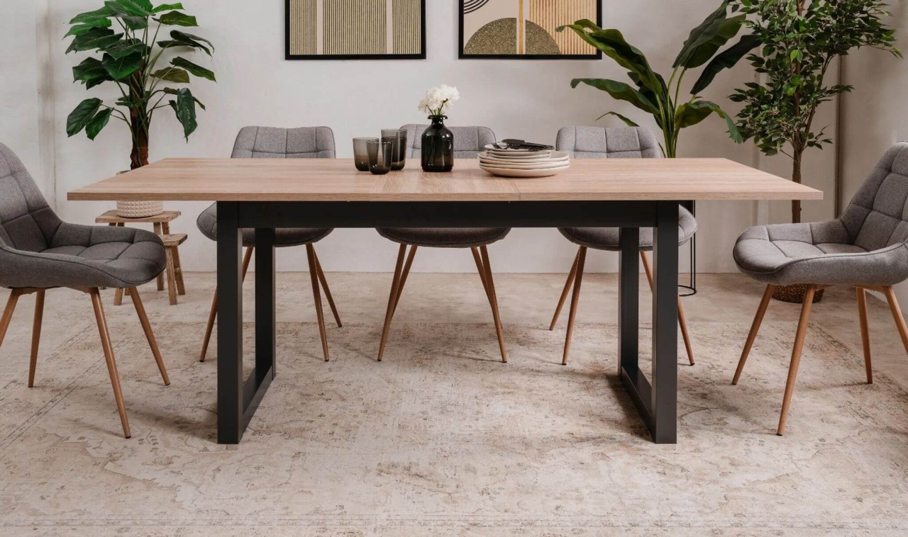 finori Esstisch Denver 160 cm Sonoma Eiche / Anthrazit