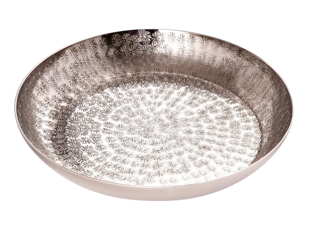 tinkaro Kerzentablett ATOS Metall Serviertablett Silber