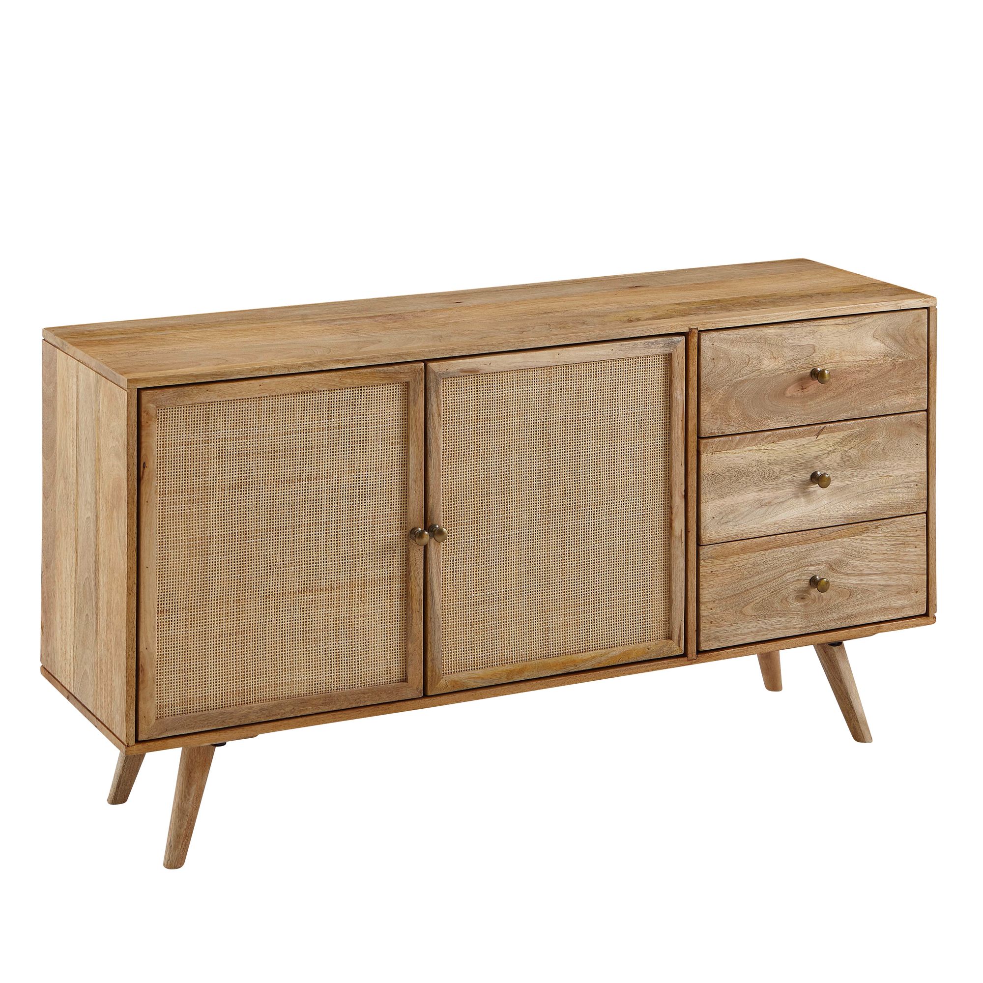 WOHNLING Design Sideboard Mango mit 3 Schubladen