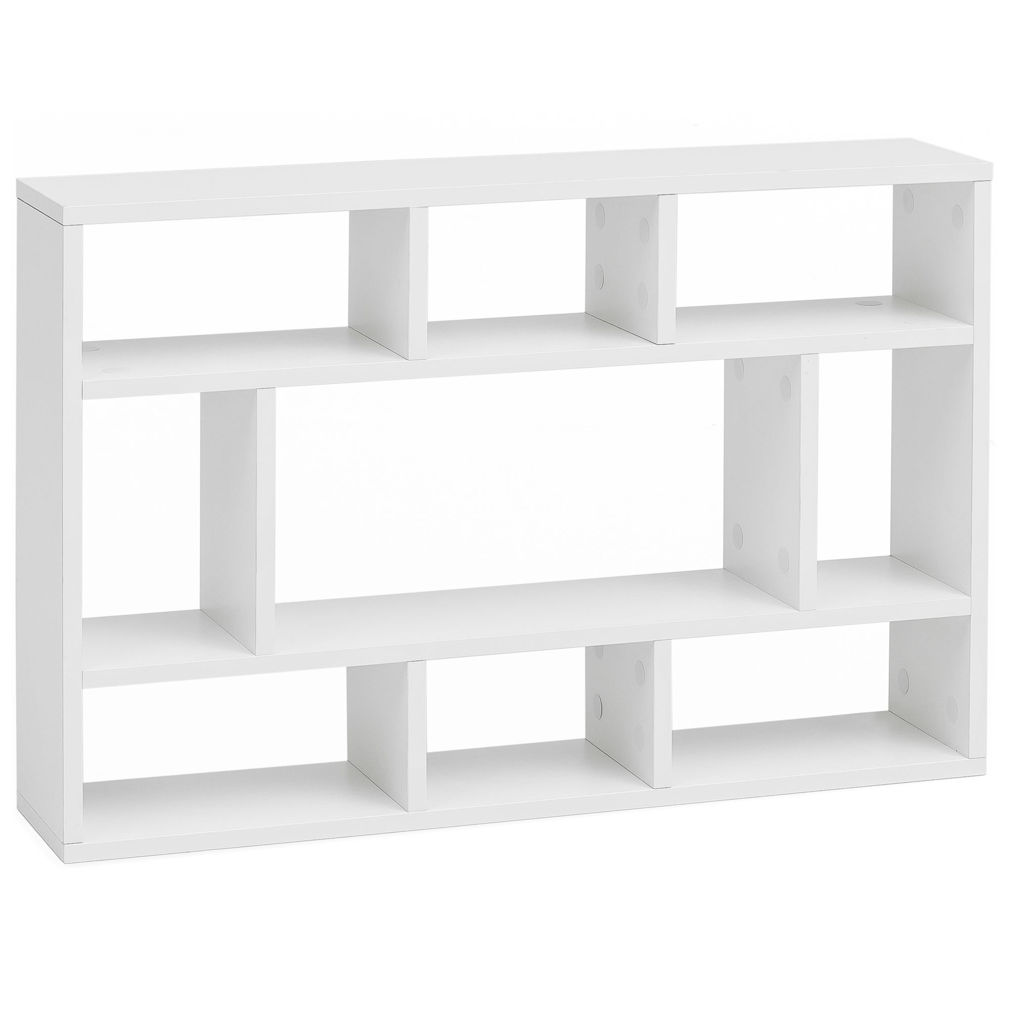 WOHNLING Wandregal Aura Weiß 75x51x16 cm Hängeregal Modern | Design Wandboard Freischwebend
