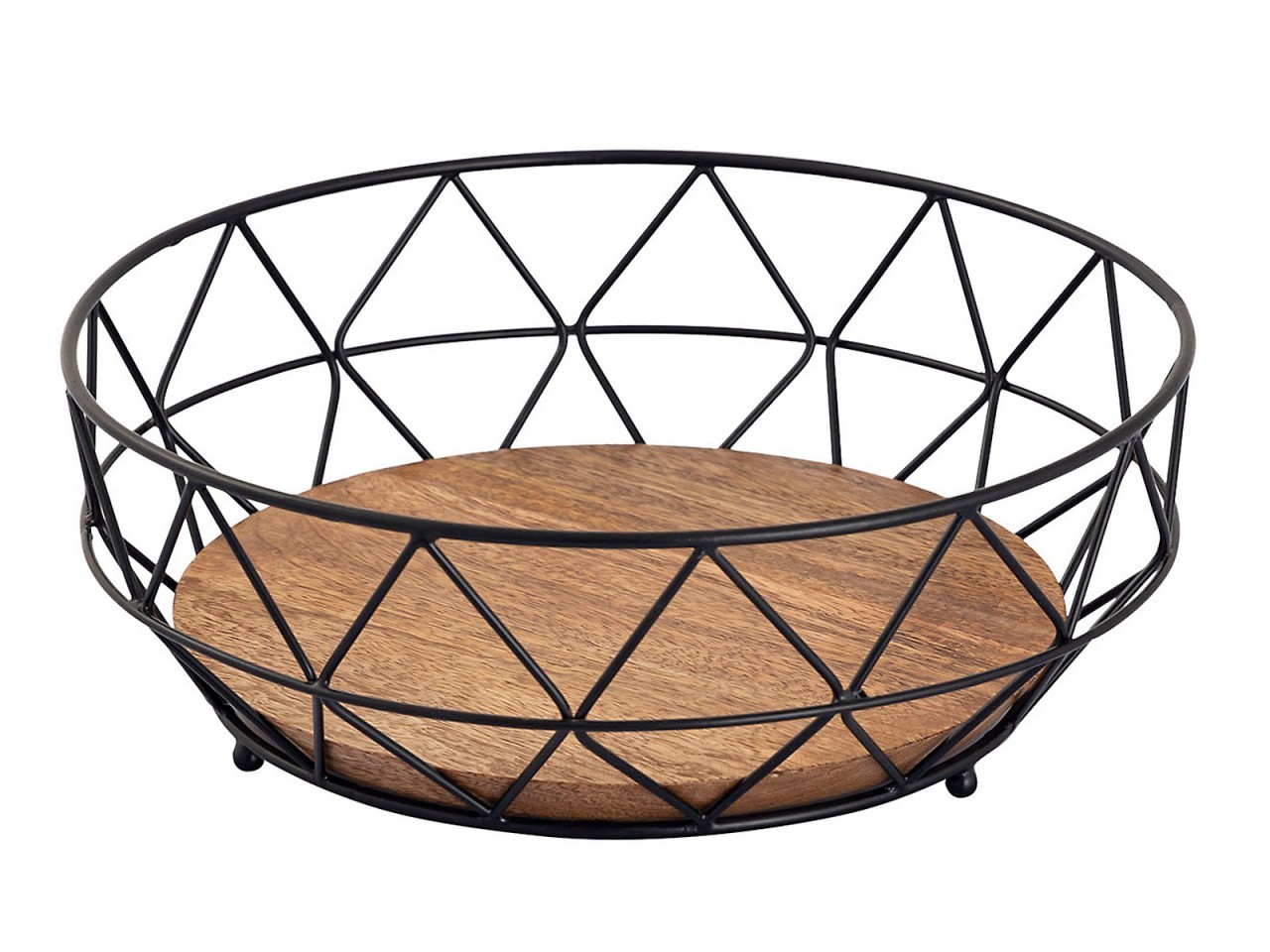 tinkaro Brotschale ESBEN Metall Obstschale Braun/Schwarz