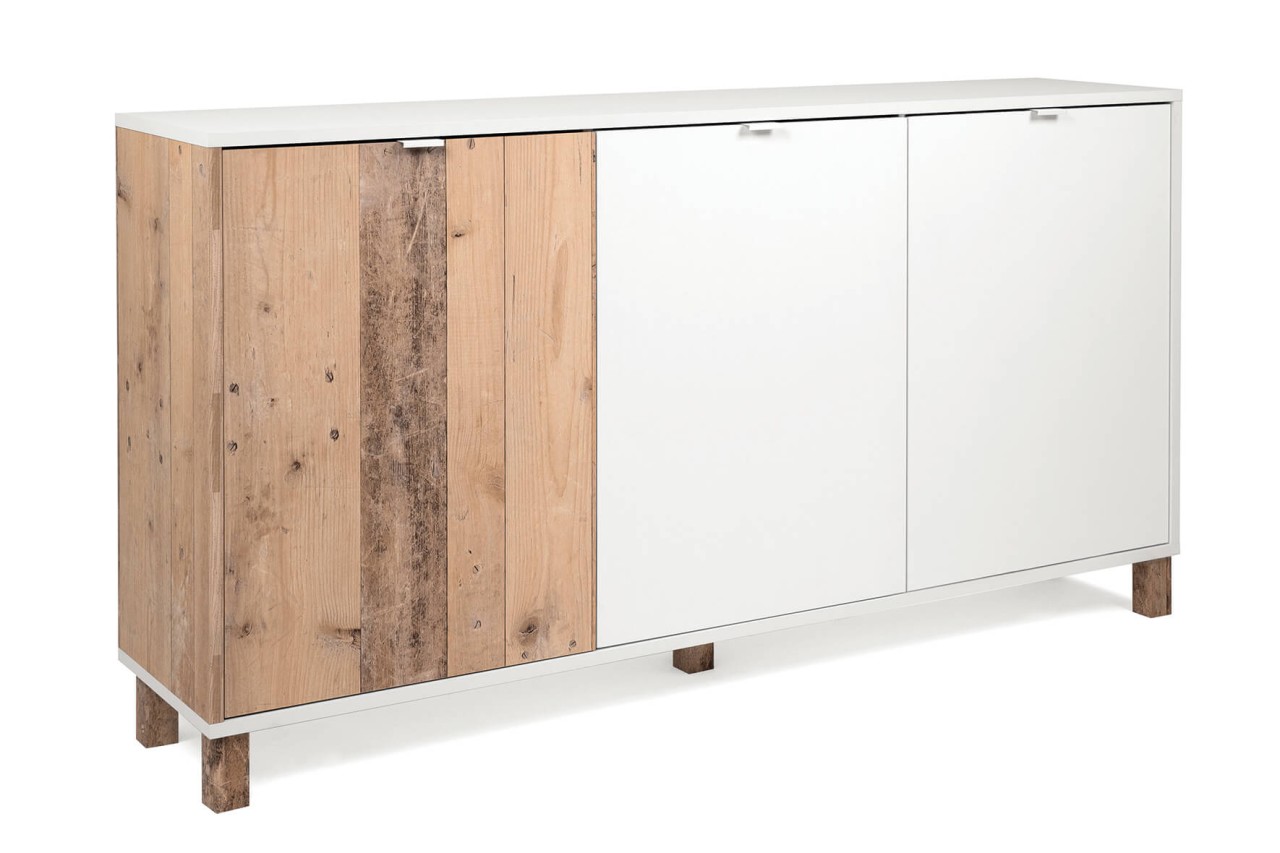 finori Kommode Menorca 160 cm weiß Dekor Old Style hell Sideboard